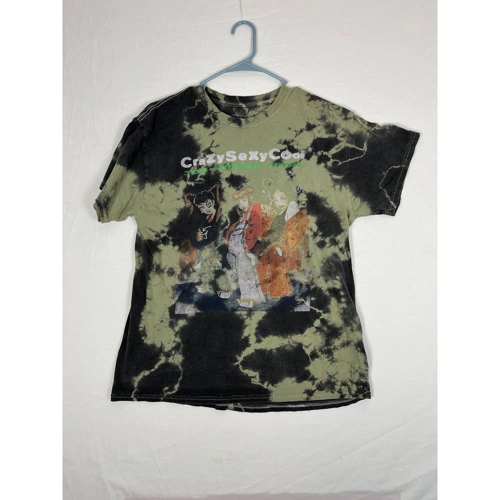 TLC Crazy Sexy Cool World Tour Black And Green Tie Dye Concert T Shirt Size L